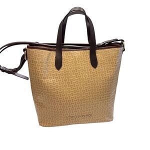 DOONEY & BOURKE Lilliana Beige Weaved Leather Satchel Tote Shoulder Bag